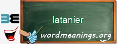 WordMeaning blackboard for latanier